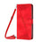 For iPhone 17 Dream Triangle Leather Phone Case with Lanyard(Red)