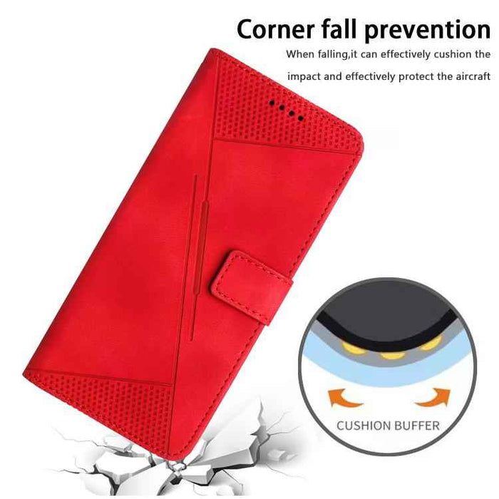 For iPhone 17 Dream Triangle Leather Phone Case with Lanyard(Red)