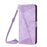 For iPhone 17 Dream Triangle Leather Phone Case with Lanyard(Purple)