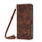For iPhone 17 Dream Triangle Leather Phone Case with Lanyard(Brown)