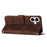 For iPhone 17 Dream Triangle Leather Phone Case with Lanyard(Brown)