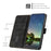 For iPhone 17 Dream Triangle Leather Phone Case with Lanyard(Black)