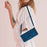 For iPhone 17 Air Dream Triangle Leather Phone Case with Lanyard(Blue)