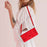 For iPhone 17 Air Dream Triangle Leather Phone Case with Lanyard(Red)