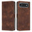 For iPhone 17 Air Dream Triangle Leather Phone Case with Lanyard(Brown)