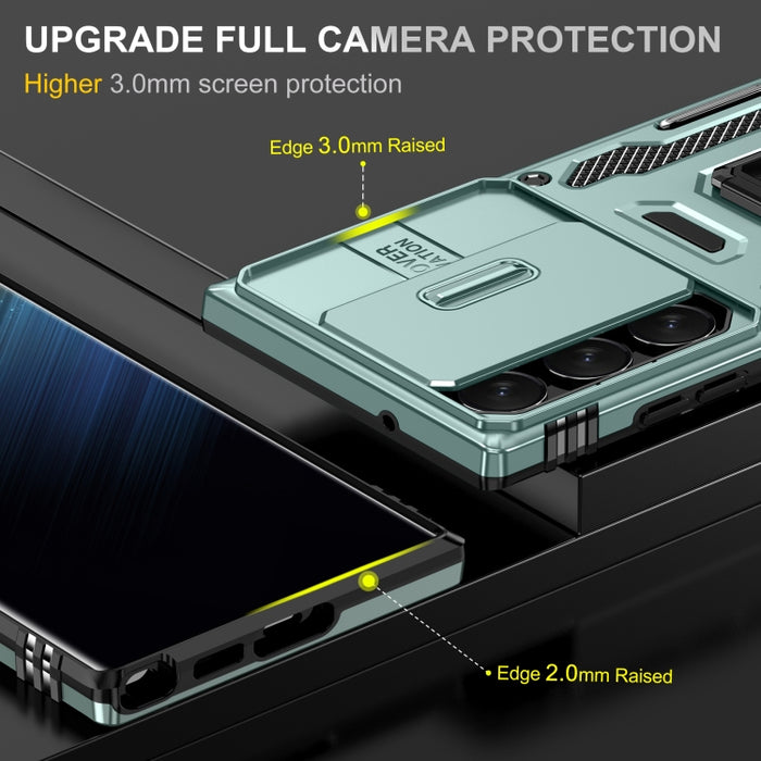 Armor PC + TPU Camera Shield Phone Case, For Samsung Galaxy S23 Ultra 5G, For Samsung Galaxy S23 5G