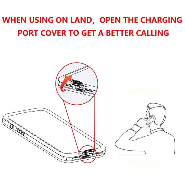 For iPhone 15 Pro RedPepper IP68 Waterproof MagSafe Phone Case(Black)
