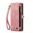 For iPhone 15 Plus CaseMe 008 Detachable Multifunctional Leather Phone Case(Pink)