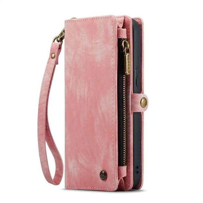 For iPhone 15 Plus CaseMe 008 Detachable Multifunctional Leather Phone Case(Pink)