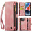 For iPhone 15 Plus CaseMe 008 Detachable Multifunctional Leather Phone Case(Pink)