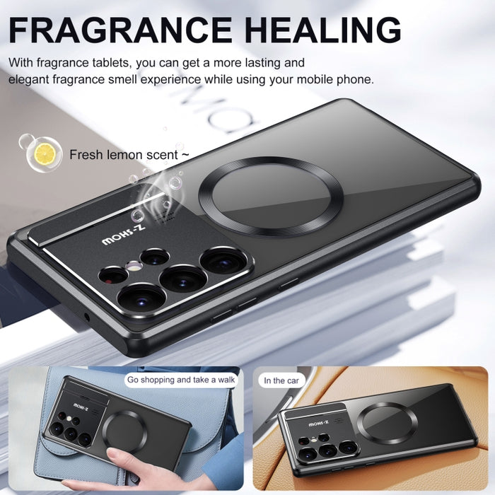 Aromatherapy Holder Single-sided MagSafe Magnetic Phone Case, For Samsung Galaxy S25 Ultra 5G, For Samsung Galaxy S24 Ultra 5G, For Samsung Galaxy S23 Ultra 5G, For Samsung Galaxy S22 Ultra 5G, For Samsung Galaxy S21 Ultra 5G