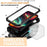 For iPhone 15 Pro Max R-JUST Sliding Camera IP54 Life Waterproof Holder Phone Case(Black)