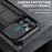For iPhone 15 Pro Max R-JUST Sliding Camera IP54 Life Waterproof Holder Phone Case(Black)