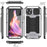 For iPhone 15 R-JUST Sliding Camera IP54 Life Waterproof Holder Phone Case(Silver)
