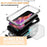 For iPhone 15 R-JUST Sliding Camera IP54 Life Waterproof Holder Phone Case(Silver)