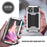 For iPhone 15 R-JUST Sliding Camera IP54 Life Waterproof Holder Phone Case(Silver)