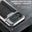 For iPhone 15 R-JUST Sliding Camera IP54 Life Waterproof Holder Phone Case(Silver)