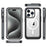 For iPhone 15 Life Waterproof MagSafe Magnetic Rugged Phone Case(Black)