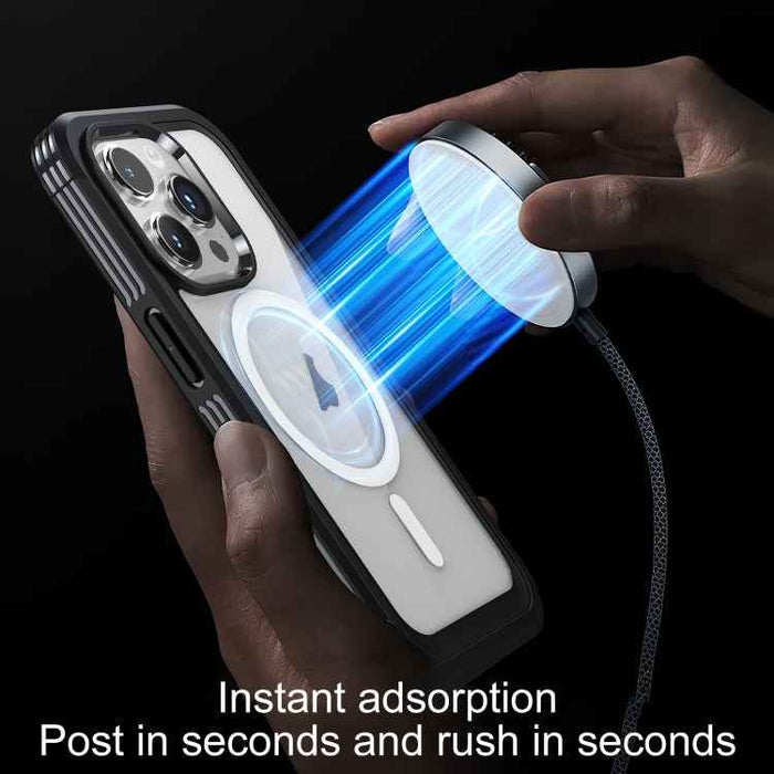 For iPhone 15 Life Waterproof MagSafe Magnetic Rugged Phone Case(Black)