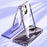For iPhone 15 Plus Magnetic Double-buckle HD Tempered Glass Phone Case(Silver)