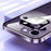 For iPhone 15 Plus Magnetic Double-buckle HD Tempered Glass Phone Case(Silver)
