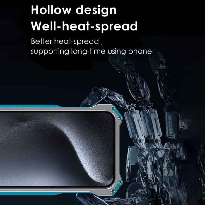 For iPhone 15 Pro Max R-JUST RJ17 Shockproof Armor Metal Phone Case(Black)