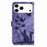 For iPhone 17 Pro Max Butterfly Cat Embossing Flip Leather Phone Case(Purple)
