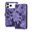 For iPhone 17 Pro Max Butterfly Cat Embossing Flip Leather Phone Case(Purple)