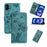 For iPhone 17 Butterfly Cat Embossing Flip Leather Phone Case(Wathet)