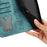 For iPhone 17 Butterfly Cat Embossing Flip Leather Phone Case(Wathet)