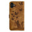 For iPhone 17 Butterfly Cat Embossing Flip Leather Phone Case(Brown)