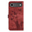 For iPhone 17 Air Butterfly Cat Embossing Flip Leather Phone Case(Red)