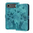 For iPhone 17 Air Butterfly Cat Embossing Flip Leather Phone Case(Wathet)