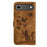 For iPhone 17 Air Butterfly Cat Embossing Flip Leather Phone Case(Brown)