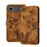 For iPhone 17 Air Butterfly Cat Embossing Flip Leather Phone Case(Brown)