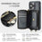 For iPhone 15 Pro Max JEEHOOD C22 Series Zipper Wallet Leather Phone Case with Dual Lanyard(Black)