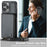 For iPhone 15 Pro Max JEEHOOD C22 Series Zipper Wallet Leather Phone Case with Dual Lanyard(Black)