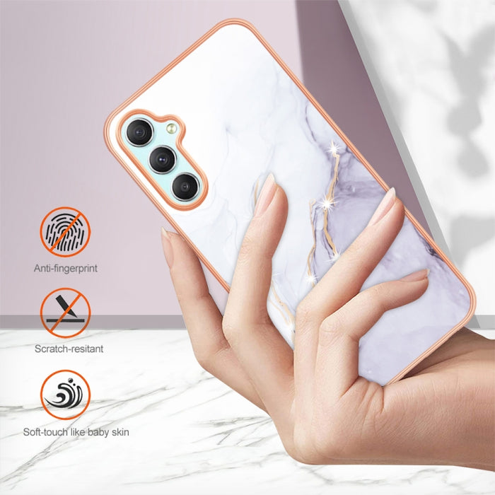 Electroplating Marble Dual-side IMD Phone Case, For Samsung Galaxy A25 5G