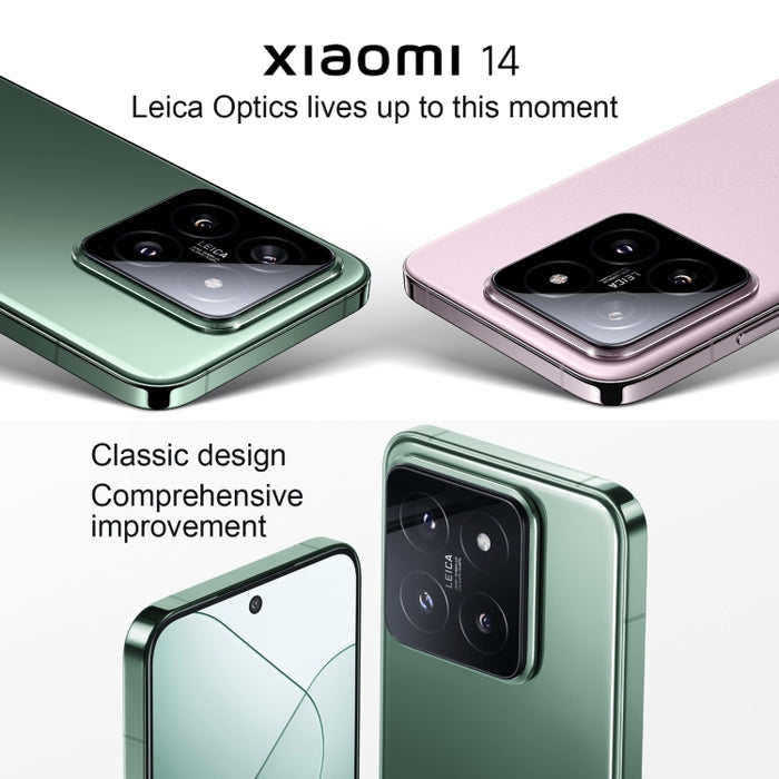 Xiaomi 14,  6.36 inch Xiaomi HyperOS Snapdragon 8 Gen 3 Octa Core 4nm up to 3.3GHz, NFC, Network: 5G