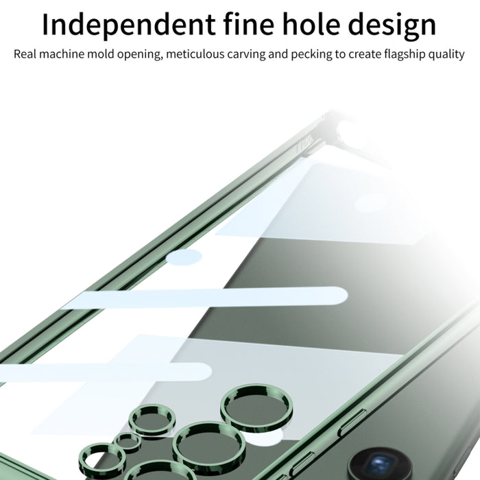 GKK Plating Transparent TPU Phone Case, Without pen, For Samsung Galaxy S24 Ultra