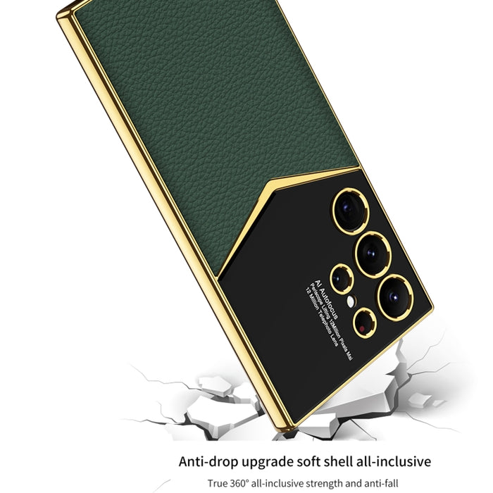 GKK Plating Soft TPU + Leather Full Coverage Phone Case without Pen, For Samsung Galaxy S24 Ultra 5G, For Samsung Galaxy S24+ 5G, For Samsung Galaxy S24 5G