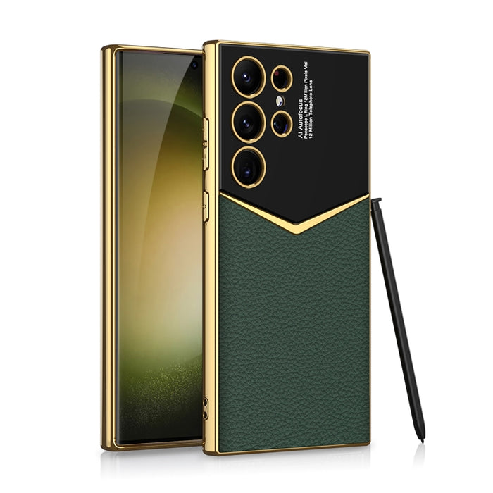 GKK Plating Soft TPU + Leather Full Coverage Phone Case without Pen, For Samsung Galaxy S24 Ultra 5G, For Samsung Galaxy S24+ 5G, For Samsung Galaxy S24 5G