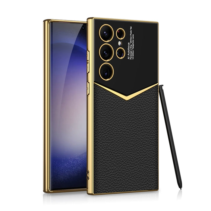 GKK Plating Soft TPU + Leather Full Coverage Phone Case without Pen, For Samsung Galaxy S24 Ultra 5G, For Samsung Galaxy S24+ 5G, For Samsung Galaxy S24 5G