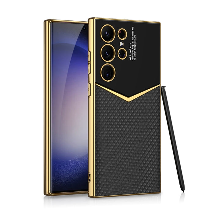 GKK Plating Soft TPU + Leather Full Coverage Phone Case without Pen, For Samsung Galaxy S24 Ultra 5G, For Samsung Galaxy S24+ 5G, For Samsung Galaxy S24 5G