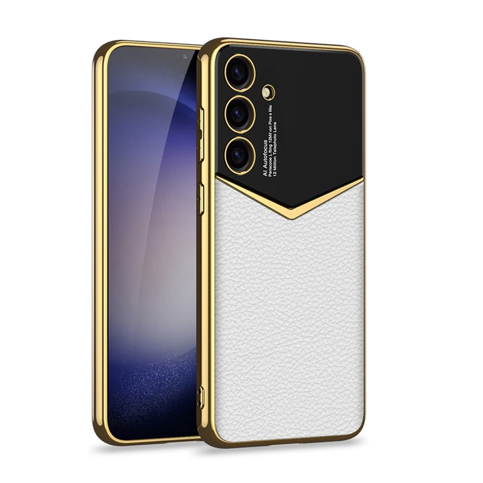 GKK Plating Soft TPU + Leather Full Coverage Phone Case without Pen, For Samsung Galaxy S24 Ultra 5G, For Samsung Galaxy S24+ 5G, For Samsung Galaxy S24 5G
