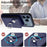 For iPhone 17 Pro Max Organ Card Bag Ring Holder Phone Case(Blue)