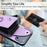 For iPhone 17 Pro Max Organ Card Bag Ring Holder Phone Case(Purple)