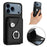 For iPhone 17 Pro Max Organ Card Bag Ring Holder Phone Case(Black)