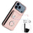 For iPhone 17 Pro Max Organ Card Bag Ring Holder Phone Case(Pink)