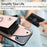 For iPhone 17 Pro Max Organ Card Bag Ring Holder Phone Case(Pink)